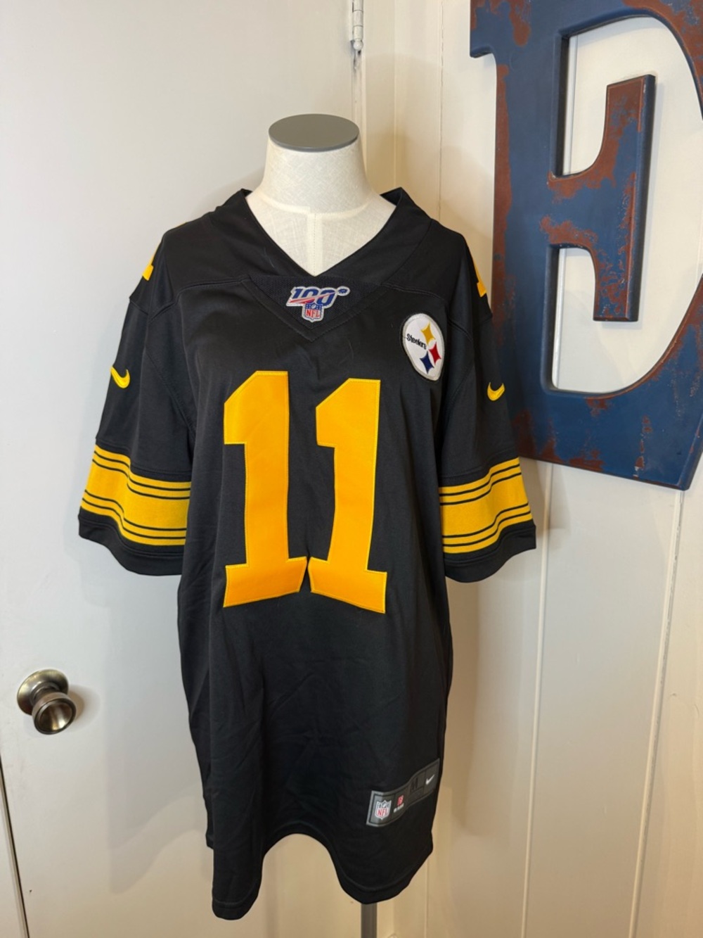 NFL Pittsburgh Steelers Black and Gold #11 Game Jersey